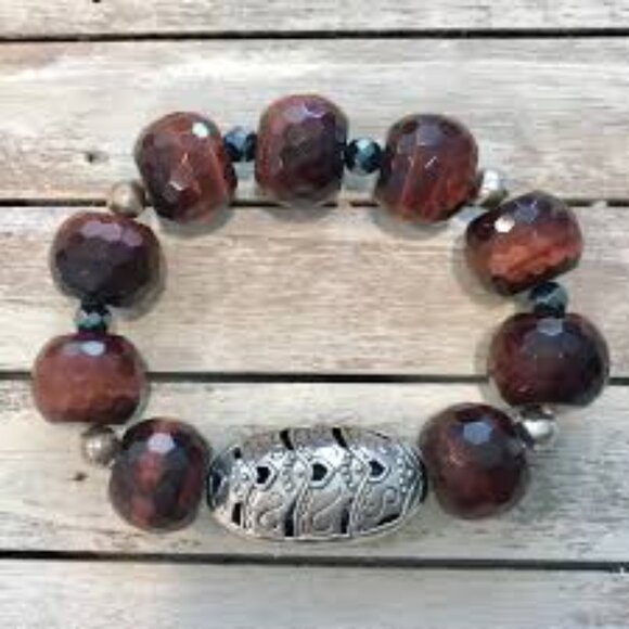 B2900 Silpada Bring the Heat Sterling silver Stretch Bracelet - Picture 1 of 2